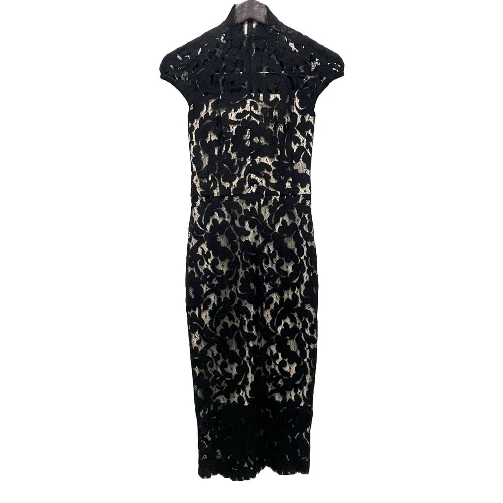 Lover Warrior Lace Black Midi Dress Size 2